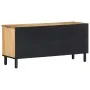 Mueble de TV madera maciza de mango marrón 100x33x46 cm by , CD and DVD storage - Ref: Foro24-4017736, Price: 107,84 €, Disco...