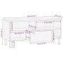 Mueble de TV madera maciza de mango marrón 100x33x46 cm by , CD and DVD storage - Ref: Foro24-4017736, Price: 107,84 €, Disco...