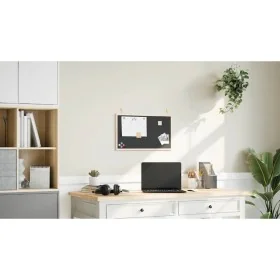 Pizarra con marco de madera maciza de pino negra 60x40 cm de , Tablones de anuncios - Ref: Foro24-4017411, Precio: 17,76 €, D...