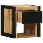 Mesitas de noche 2 uds 40x35x40 cm madera maciza rugosa mango de , Mesitas de noche - Ref: Foro24-4015951, Precio: 156,99 €, ...