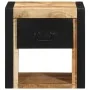 Mesitas de noche 2 uds 40x35x40 cm madera maciza rugosa mango de , Mesitas de noche - Ref: Foro24-4015951, Precio: 156,99 €, ...