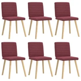 Sillas de comedor 6 unidades tela rojo tinto von , Essstühle - Ref: Foro24-3315547, Preis: 296,03 €, Rabatt: %