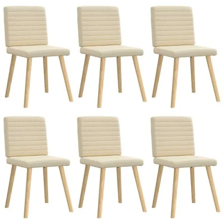 Sillas de comedor 6 unidades tela color crema von , Essstühle - Ref: Foro24-3315551, Preis: 296,03 €, Rabatt: %