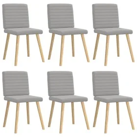 Sillas de comedor 6 uds tela gris nube de , Sillas de comedor - Ref: Foro24-3315553, Precio: 296,03 €, Descuento: %