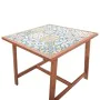 Mesa de comedor de jardín madera acacia superficie azulejos de , Mesas de jardín - Ref: Foro24-46316, Precio: 210,21 €, Descu...