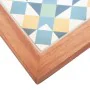 Mesa de comedor de jardín madera acacia superficie azulejos de , Mesas de jardín - Ref: Foro24-46316, Precio: 210,21 €, Descu...