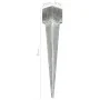 Picas de tierra 2 uds acero galvanizado plateado 14x14x91 cm by , Spikes for anchoring in the ground - Ref: Foro24-145427, Pr...