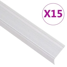 Perfiles de peldaños forma de L 15 uds aluminio plata 100 cm de , Escaleras - Ref: Foro24-146757, Precio: 44,87 €, Descuento: %