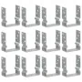 Anclajes de valla 12 uds acero galvanizado plateado12x6x15 cm by , Spikes for anchoring in the ground - Ref: Foro24-145340, P...