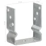 Anclajes de valla 12 uds acero galvanizado plateado12x6x15 cm by , Spikes for anchoring in the ground - Ref: Foro24-145340, P...