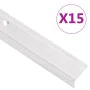 Perfiles de peldaños forma de L 15 uds aluminio plata 100 cm by , Stairs - Ref: Foro24-146760, Price: 50,37 €, Discount: %
