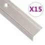 Perfiles de peldaños forma de L 15 uds aluminio champán 100 cm by , Stairs - Ref: Foro24-146776, Price: 50,41 €, Discount: %