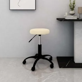 Silla de oficina giratoria de terciopelo crema de , Sillas de oficina - Ref: Foro24-333173, Precio: 54,76 €, Descuento: %