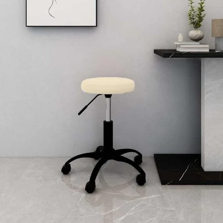 Silla de oficina giratoria de terciopelo crema de , Sillas de oficina - Ref: Foro24-333173, Precio: 54,76 €, Descuento: %