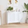 Puerta de armario de lamas 4 uds blanco 69x29,5 cm de , Puertas de armarios - Ref: Foro24-4015905, Precio: 72,91 €, Descuento: %