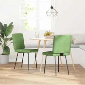 Sillas de comedor 2 unidades terciopelo verde claro de , Sillas de comedor - Ref: Foro24-4101159, Precio: 85,20 €, Descuento: %