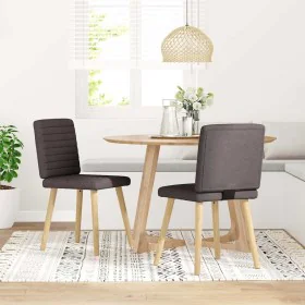 Sillas de comedor 2 unidades tela marrón oscuro von , Essstühle - Ref: Foro24-4101178, Preis: 103,21 €, Rabatt: %