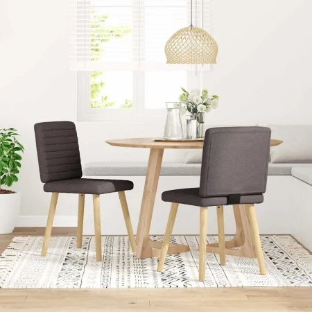 Sillas de comedor 2 unidades tela marrón oscuro von , Essstühle - Ref: Foro24-4101178, Preis: 103,21 €, Rabatt: %