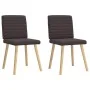 Sillas de comedor 2 unidades tela marrón oscuro von , Essstühle - Ref: Foro24-4101178, Preis: 103,21 €, Rabatt: %