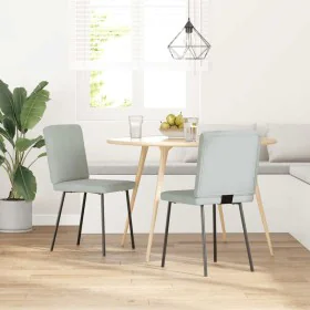 Sillas de comedor 2 unidades terciopelo gris claro de , Sillas de comedor - Ref: Foro24-4101186, Precio: 87,28 €, Descuento: %
