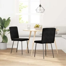Sillas de comedor 2 unidades terciopelo negro de , Sillas de comedor - Ref: Foro24-4101192, Precio: 86,18 €, Descuento: %
