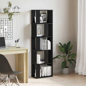 Estantería/divisor madera contrachapada roble negro 45x24x159cm by , Bookcases and shelves - Ref: Foro24-862400, Price: 62,23...