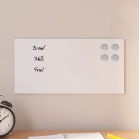 Pizarra magnética de pared vidrio templado blanco 40x20 cm de , Pizarras blancas - Ref: Foro24-4008626, Precio: 18,32 €, Desc...