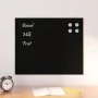 Pizarra magnética de pared vidrio templado negro 60x50 cm de , Pizarras blancas - Ref: Foro24-4008613, Precio: 36,61 €, Descu...