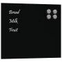 Pizarra magnética de pared vidrio templado negro 60x50 cm de , Pizarras blancas - Ref: Foro24-4008613, Precio: 36,61 €, Descu...