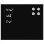 Pizarra magnética de pared vidrio templado negro 60x50 cm de , Pizarras blancas - Ref: Foro24-4008613, Precio: 36,61 €, Descu...