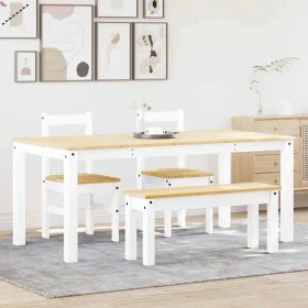 Juego de comedor Panama 4 pzas madera maciza de pino blanco de , muebles para cocinas y comedores - Ref: Foro24-3345187, Prec...