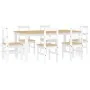 Juego de comedor Panama 7 pzas madera maciza de pino blanco de , muebles para cocinas y comedores - Ref: Foro24-3345193, Prec...
