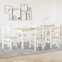 Juego de comedor Panama 7 pzas madera maciza de pino blanco de , muebles para cocinas y comedores - Ref: Foro24-3345193, Prec...