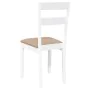 Sillas de comedor con cojines 2uds madera maciza blanco caucho de , Sillas de comedor - Ref: Foro24-4102386, Precio: 93,32 €,...