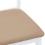 Sillas de comedor con cojines 2uds madera maciza blanco caucho de , Sillas de comedor - Ref: Foro24-4102386, Precio: 93,32 €,...