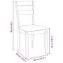 Sillas de comedor con cojines 2uds madera maciza blanco caucho de , Sillas de comedor - Ref: Foro24-4102386, Precio: 93,32 €,...