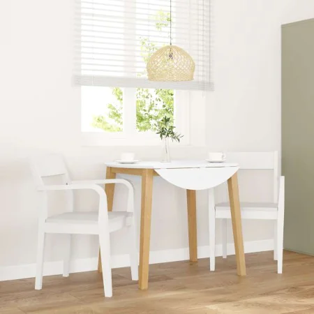 Sillas de comedor 2 unidades madera maciza de caucho blanco de , Sillas de comedor - Ref: Foro24-4102513, Precio: 173,22 €, D...