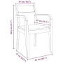 Sillas de comedor 2 unidades madera maciza de caucho blanco de , Sillas de comedor - Ref: Foro24-4102513, Precio: 173,22 €, D...
