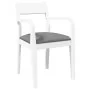 Sillas de comedor con cojines 2uds madera maciza blanco caucho de , Sillas de comedor - Ref: Foro24-4102511, Precio: 173,86 €...