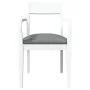 Sillas de comedor con cojines 2uds madera maciza blanco caucho de , Sillas de comedor - Ref: Foro24-4102511, Precio: 173,86 €...