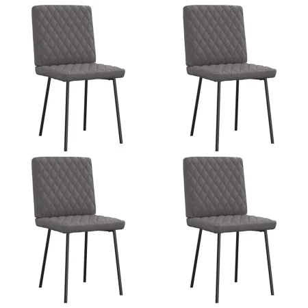Sillas de comedor 4 unidades cuero sintético gris de , Sillas de comedor - Ref: Foro24-3315215, Precio: 168,59 €, Descuento: %