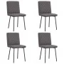 Sillas de comedor 4 unidades cuero sintético gris de , Sillas de comedor - Ref: Foro24-3315215, Precio: 168,59 €, Descuento: %