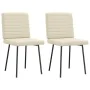 Sillas de comedor 2 unidades cuero sintético crema de , Sillas de comedor - Ref: Foro24-4101167, Precio: 86,96 €, Descuento: %