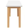 Banco 90 cm madera maciza caucho blanco by , Dining and kitchen benches - Ref: Foro24-4102598, Price: 70,35 €, Discount: %