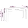Banco 90 cm madera maciza caucho blanco by , Dining and kitchen benches - Ref: Foro24-4102598, Price: 70,35 €, Discount: %