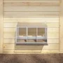 Nido para gallinas con 3 compartimentos plateado galvanizado de , Jaulas y habitáculos para animales pequeños - Ref: Foro24-8...