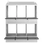 Nido para gallinas con 6 compartimentos plateado galvanizado de , Jaulas y habitáculos para animales pequeños - Ref: Foro24-8...