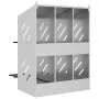 Nido para gallinas con 6 compartimentos plateado galvanizado de , Jaulas y habitáculos para animales pequeños - Ref: Foro24-8...