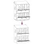 Nido para gallinas con 6 compartimentos plateado galvanizado de , Jaulas y habitáculos para animales pequeños - Ref: Foro24-8...