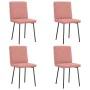 Sillas de comedor 4 unidades cuero sintético rosa de , Sillas de comedor - Ref: Foro24-3315220, Precio: 168,59 €, Descuento: %